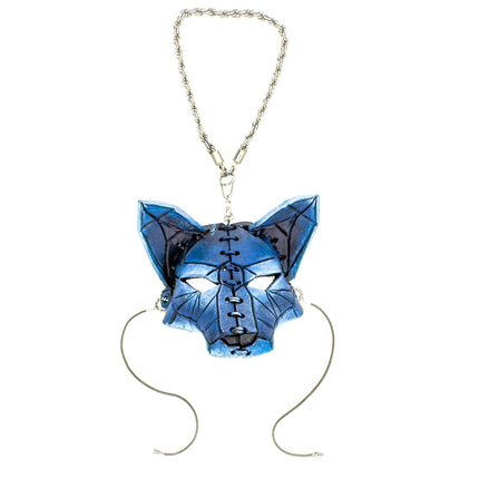 Sly Fox Leather Mini Mask – Handcrafted Charm for Rearview Mirrors, Handbags, Lanyards, Party Favors & More