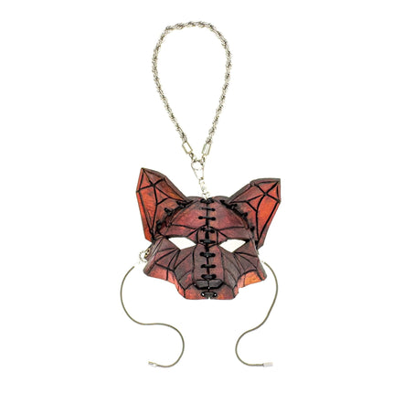 Sly Fox Leather Mini Mask – Handcrafted Charm for Rearview Mirrors, Handbags, Lanyards, Party Favors & More