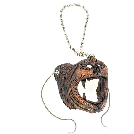 Chimp Leather Mini Mask – Handcrafted Charm for Rearview Mirrors, Handbags, Lanyards, Party Favors & More