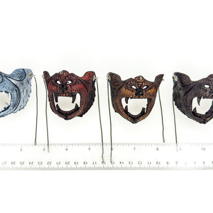 Chimp Leather Mini Mask – Handcrafted Charm for Rearview Mirrors, Handbags, Lanyards, Party Favors & More