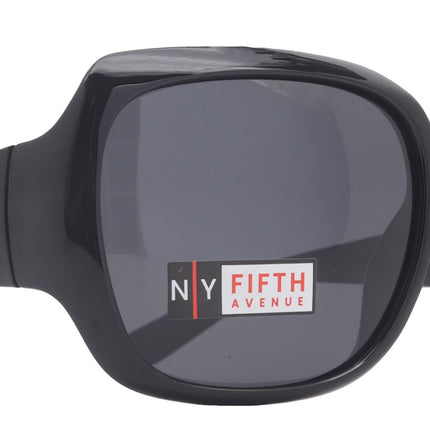 Polarized Women Sunglasses, 1.1mm Polarized Grey Lenses, 100% UVA UVB Protection (Black, Square)  NY Fifth Avenue