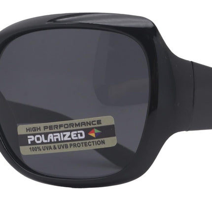 Polarized Women Sunglasses, 1.1mm Polarized Grey Lenses, 100% UVA UVB Protection (Black, Square)  NY Fifth Avenue