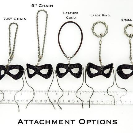 Court Jester - 5 Point Leather Mini Mask – Handcrafted Charm for Rearview Mirrors, Handbags, Lanyards, Party Favors & More