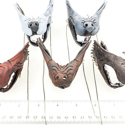 Lone Wolf Leather Mini Mask – Handcrafted Charm for Rearview Mirrors, Handbags, Lanyards, Party Favors & More