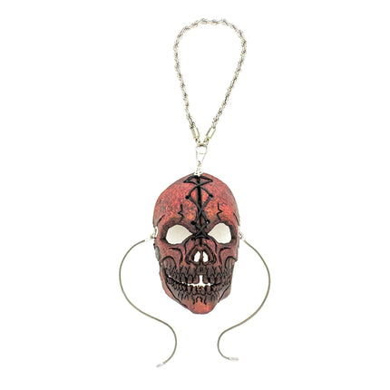 Skull Leather Mini Mask – Handcrafted Charm for Rearview Mirrors, Handbags, Lanyards, Party Favors & More