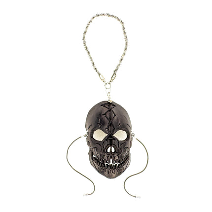 Skull Leather Mini Mask – Handcrafted Charm for Rearview Mirrors, Handbags, Lanyards, Party Favors & More