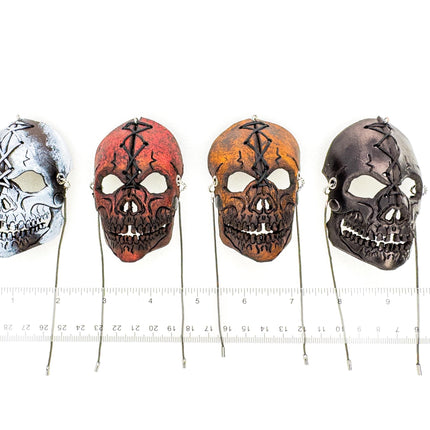 Skull Leather Mini Mask – Handcrafted Charm for Rearview Mirrors, Handbags, Lanyards, Party Favors & More