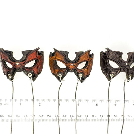 Pro Wrestler Leather Mini Mask – Handcrafted Charm for Rearview Mirrors, Handbags, Lanyards, Party Favors & More