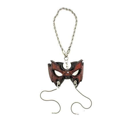 Pro Wrestler Leather Mini Mask – Handcrafted Charm for Rearview Mirrors, Handbags, Lanyards, Party Favors & More
