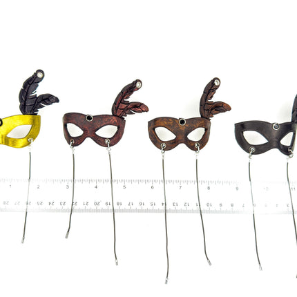 Party Mask Leather Mini Mask – Handcrafted Charm for Rearview Mirrors, Handbags, Lanyards, Party Favors & More