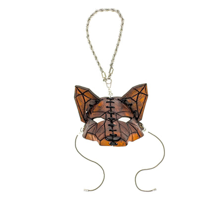 Sly Fox Leather Mini Mask – Handcrafted Charm for Rearview Mirrors, Handbags, Lanyards, Party Favors & More