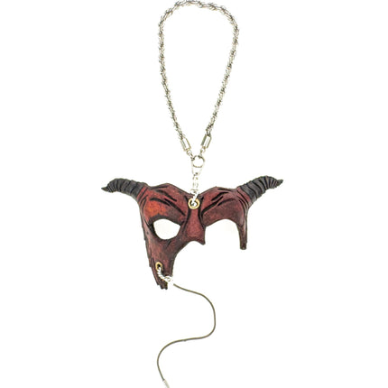 Opera Beast Leather Mini Mask – Handcrafted Charm for Rearview Mirrors, Handbags, Lanyards, Party Favors & More