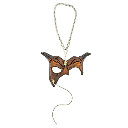 Opera Beast Leather Mini Mask – Handcrafted Charm for Rearview Mirrors, Handbags, Lanyards, Party Favors & More
