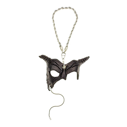 Opera Beast Leather Mini Mask – Handcrafted Charm for Rearview Mirrors, Handbags, Lanyards, Party Favors & More