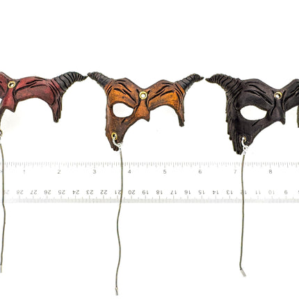 Opera Beast Leather Mini Mask – Handcrafted Charm for Rearview Mirrors, Handbags, Lanyards, Party Favors & More