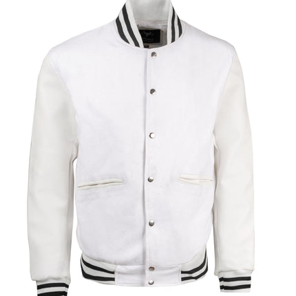 Weeknd  Varsity Jacket White and Black Varsity  Handmade Cosplay Customizable