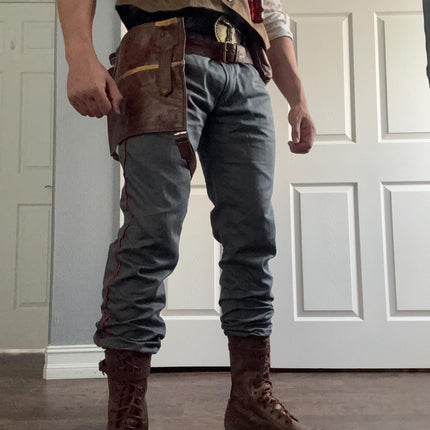Edward Richtofen Primis Outfit COD – Tactical Leather Vest, Pants & Accessories Set by Ox and Bulls Handmade by OX and Bulls