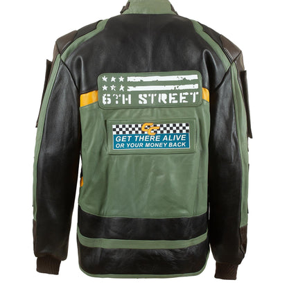 Handmade Old Edge Runners 6th Street Gang Cosplay leather Jacket