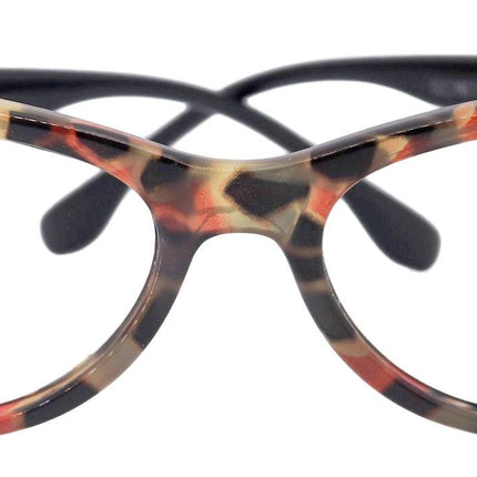 Lynx, (Bling) Cat Eyes, Women Reading Glasses W (light Siam) Genuine European Crystals (Red, Tortoise Black) Cat eye Frame, NY Fifth Avenue.