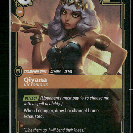 Qiyana - Victorious #155/298 Foil Rare - Riftbound Origins TCG