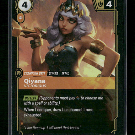 Qiyana - Victorious #155/298 Foil Rare - Riftbound Origins TCG