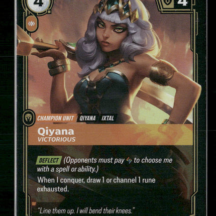 Qiyana - Victorious #155/298 Foil Rare - Riftbound Origins TCG