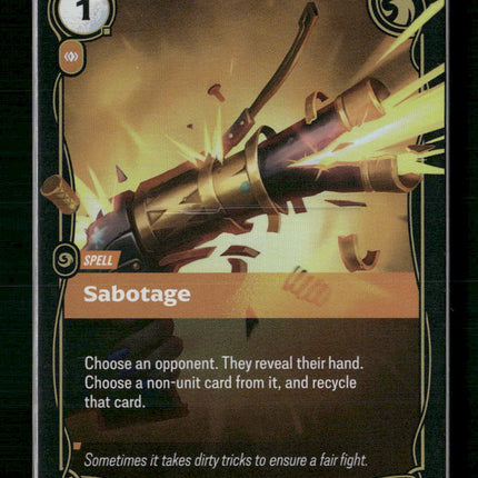 Sabotage #156/298 Foil Rare - Riftbound Origins TCG