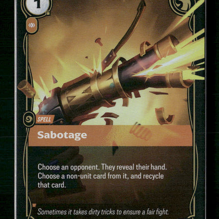 Sabotage #156/298 Foil Rare - Riftbound Origins TCG