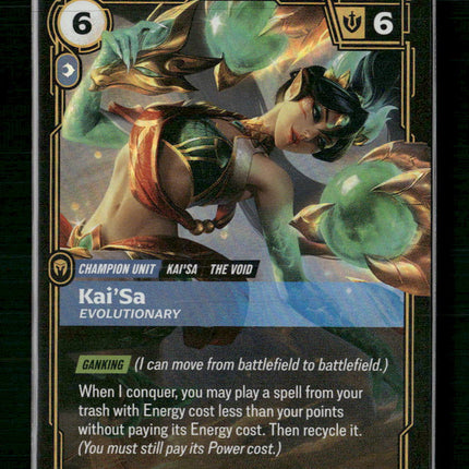 Kai'Sa, Evolutionary #112a/298 Holofoil Rare - Riftbound Origins TCG