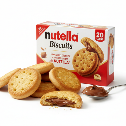 Nutella Biscuits - Premium Hazelnut Cocoa Cookies | 20-Count Family Pack (9.7 oz)