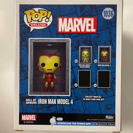 Funko Pop! Deluxe Hall Of Armor Iron Man Models 4 #1036 Marvel 2022 PX Previews Exclusive
