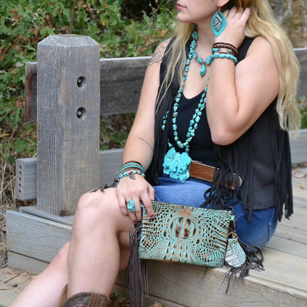Medium Turquoise Slab Belt Buckle 901a