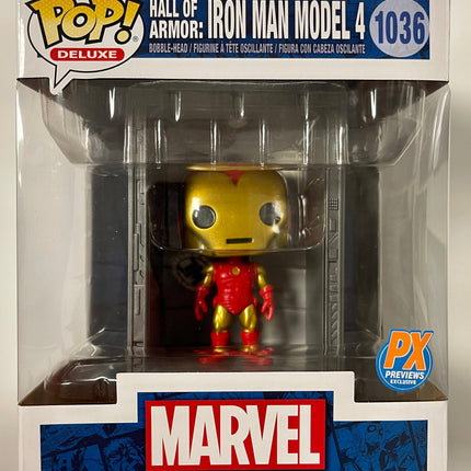 Funko Pop! Deluxe Hall Of Armor Iron Man Models 4 #1036 Marvel 2022 PX Previews Exclusive