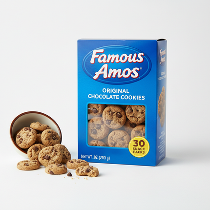 Famous Amos Original Chocolate Chip Cookies - Bite-Size, 30 Pack Box (30 oz)