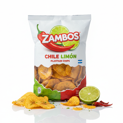 Viral TikTok Zambos Plantain Chips - Chile Limón, Original & Salsa Verde | Premium Central American Snack (5.29 oz)