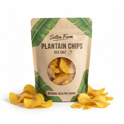 Setton Farm Plantain Chips - Sea Salt | Crispy & Crunchy Kosher Snack (7 oz)