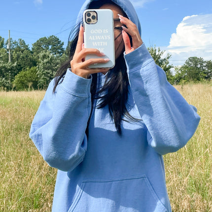 Blue God is Always With Me Phone Case