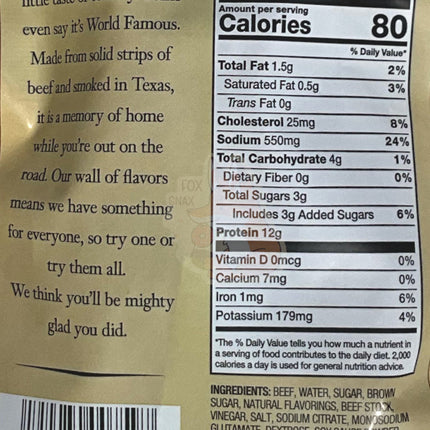 Buc-ee's Lemon Peppered Beef Jerky