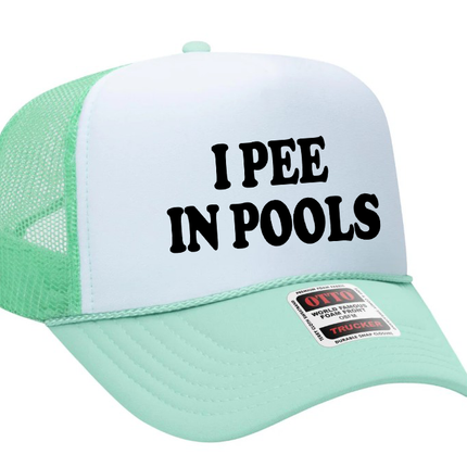 I Pee in Pools Adult Otto Foam Trucker Hat