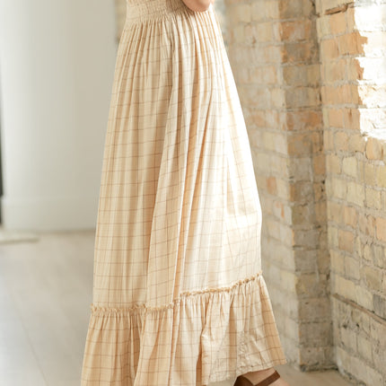Isabella Windowpane Maxi Dress - FINAL SALE