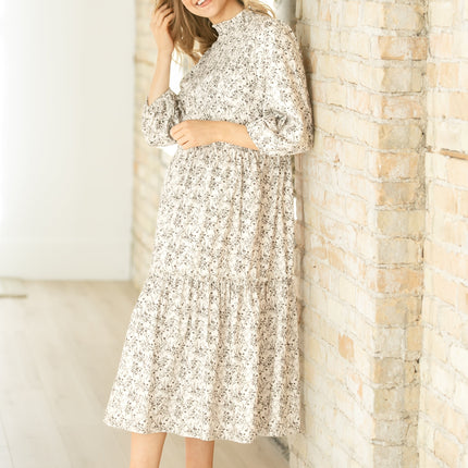 Isla 3/4 Sleeve Midi Dress - FINAL SALE
