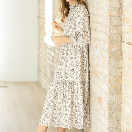 Isla 3/4 Sleeve Midi Dress - FINAL SALE