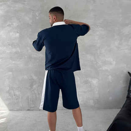 Italia Inspired Men's Polo & Shorts Set – Athletic Heritage with Bold National Style