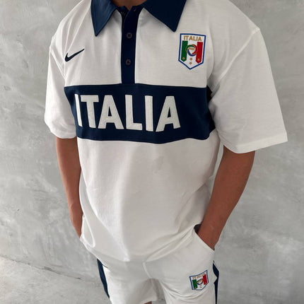 Italia Inspired Men's Polo & Shorts Set – Athletic Heritage with Bold National Style