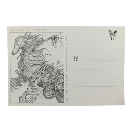 James Jean "Black Dog" Postcard
