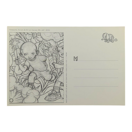 James Jean "Fireworks" Postcard
