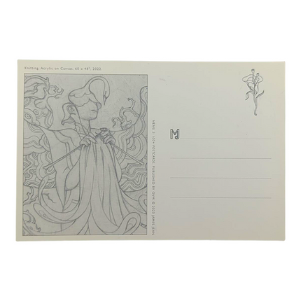 James Jean "Knitting" Postcard