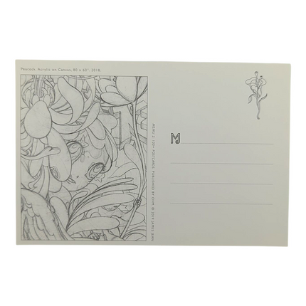 James Jean "Peacock" Postcard