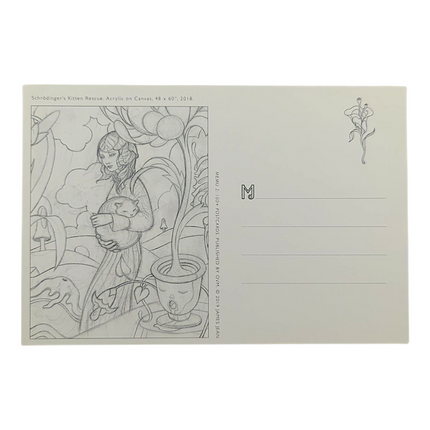 James Jean "Schrödinger's Kitten Rescue" Postcard