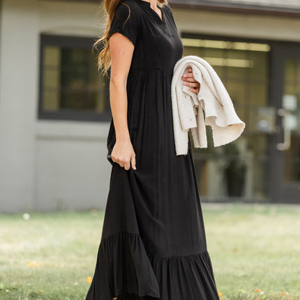 Jaydrien Flutter Sleeve Maxi Dress